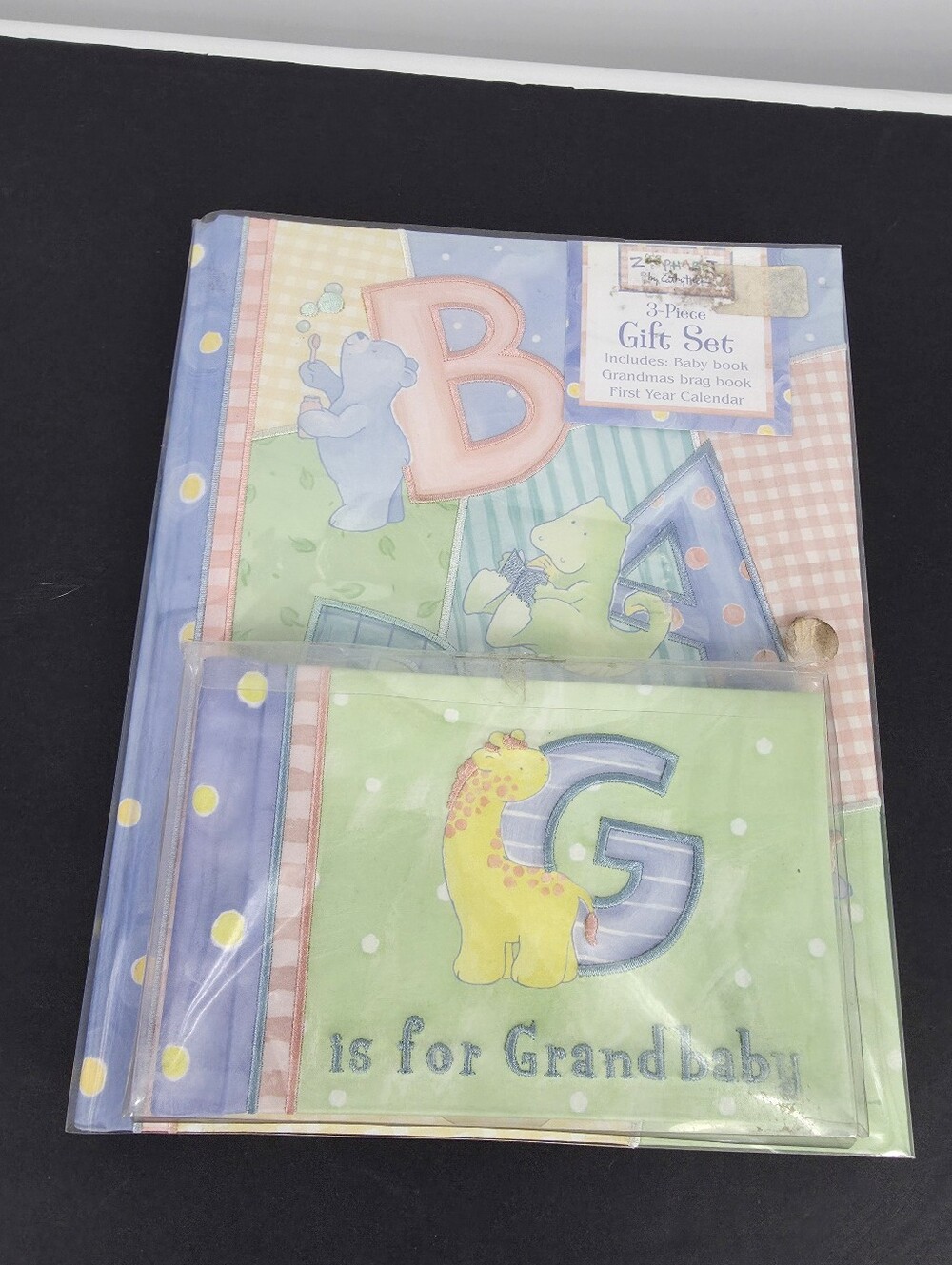C.R. Gibson Cathy Heck Zoolphabet 3-Piece Baby Gift Set Memory Book New